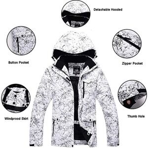 Arctic Queen Ski Snow White Black Jacket Small